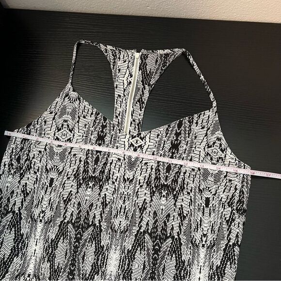 Rebecca Minkoff Black and White Erika Snakeskin Midi Dress 2 - Picture 15 of 15